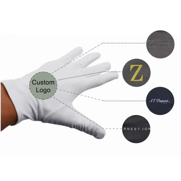 Wholesale Industrial Usework White Cotton Working Gloves For Packaging Anti Fingerprint Gloves Safety Gloves