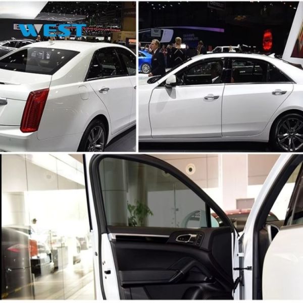 4 MIL Película de tinte para ventanas automotrices de PET nano cerámica de alta claridad de 2 capas para protección solar