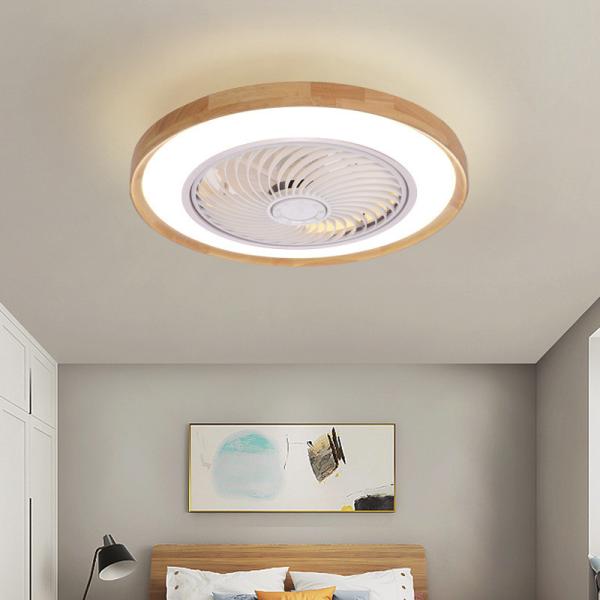 New Bedroom Wood LED Ceiling Fan Lamp with Remote Control Home Decorative Lighting Fans Ceiling Fan with Light
