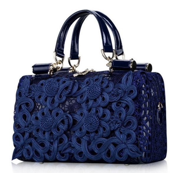 2016 new lace handbag European and American fashion handbags leather shoulder bag