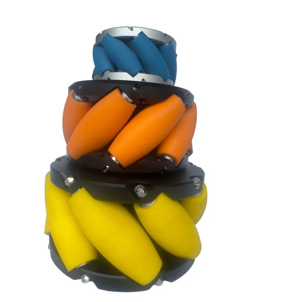 45 Degrees Roller Angle Mecanum Wheel with Aluminum Alloy Construction for  Robotics Applications