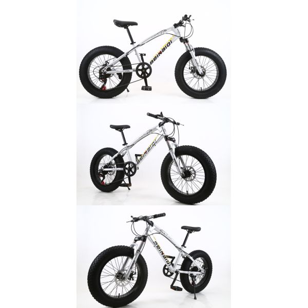 20 Inch Children's Beach Snow Bike 4.0 Fat Tire Mountain Bicycle with 7/21/24/27 Speeds