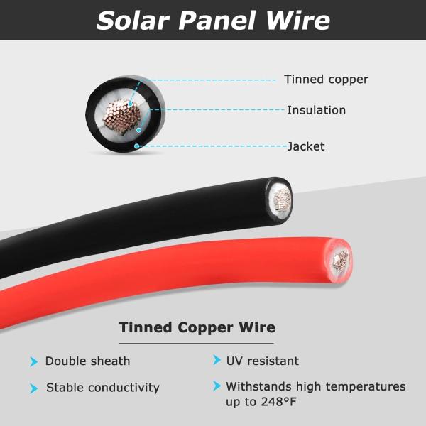 4 / 6mm2 Cabo solar fotovoltaico com classificação de temperatura -40C-90C para sistema de montagem solar