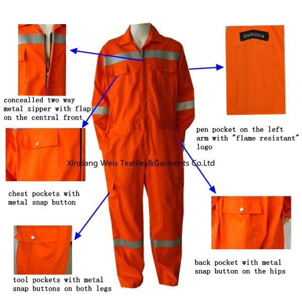 Welding Fire Rated Coveralls With Reflective Tape