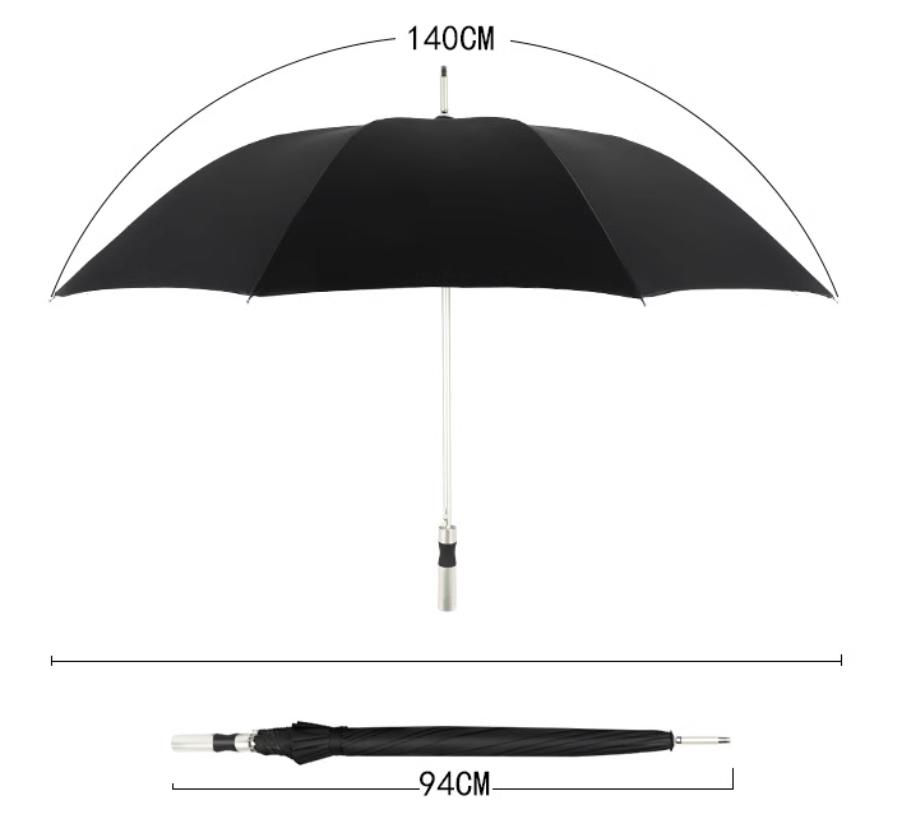 Водостойкий и большого размера ветростойкий алюминиевый зонтик с 8 ребрами