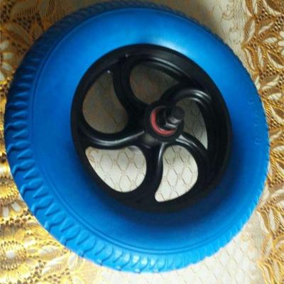 OEM PU Foam Semi Hollow 8 Inch Solid Hard Rubber Wheel 325-8