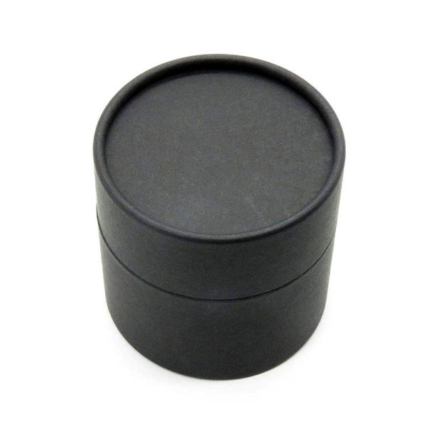 Boîte tube en papier pour rouge à lèvres scellé de taille personnalisée, luxe, imprimée, kraft, noire, emballage cosmétique en papier