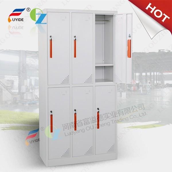 6 doors Steel locker Design/six door metal locker,0.7-1.2 mm SPCC material,in stock