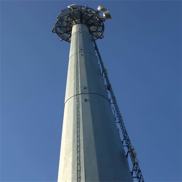 Round Pole Gsm Monopole Communication Tower 20m