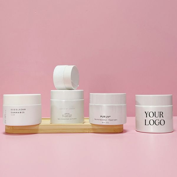 Bright Painting Matte White Frosted Cosmetic Jars 30ml 50ml 100ml