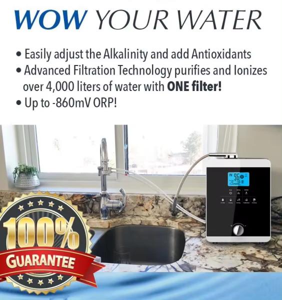 Ioniseur d'eau alcaline EHM 11 plaques avec 5 niveaux de pH et certification CE