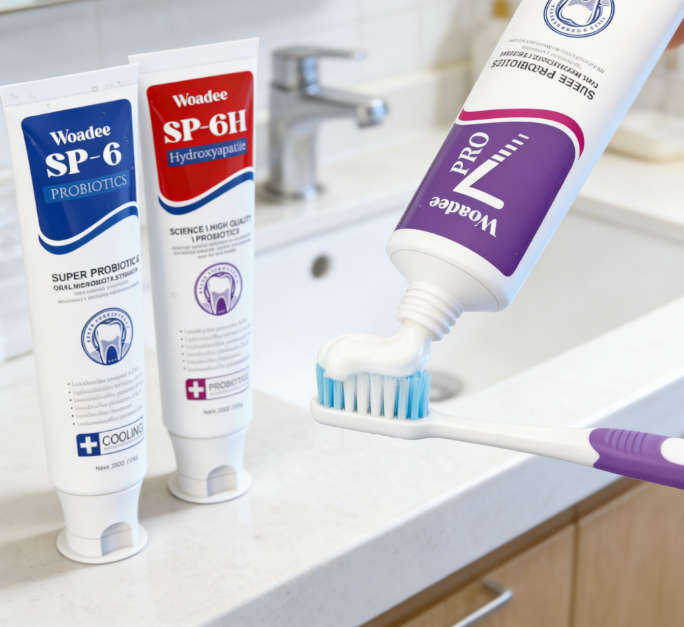 SP-6 Hydroxyapatite Whitening Toothpaste Set - Triple-Action System for Enamel-Safe Fluoride-Free Oral Care