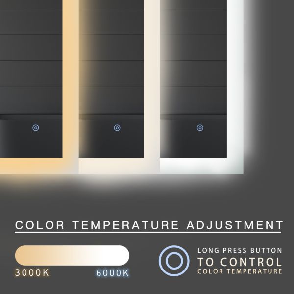 Светодиодный зеркало ванной комнаты EMI.18 с зеркалом без меди 5 мм