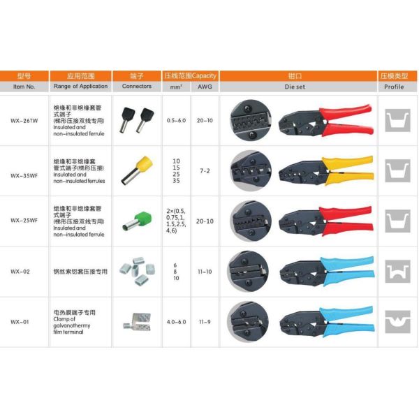 Común 500*500*500 Conector de contracción térmica herramienta de encrucijado de conector de terminales de alambre