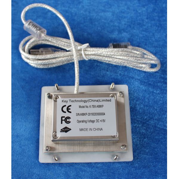 12 keys dust proof  metal dot braille keypad with flat keys USB interface