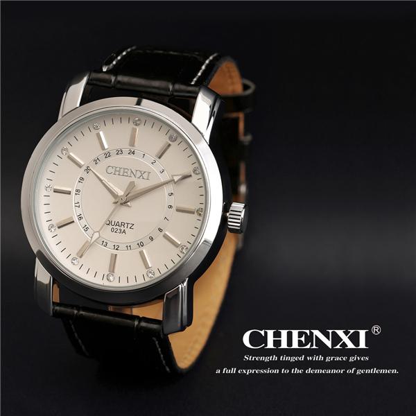 2015 L023A Colorful Dial Watch Very Cheap Watches Made in China PU Leather Watch Stainless Steel Caseback Quartz Watch
