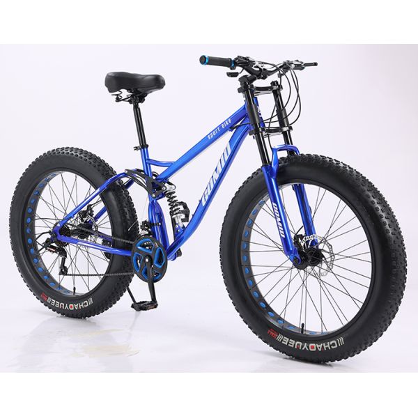 Fat tire vélo Fatbike personnalisable Croisière Neige Pleine suspension Vélo de montagne Vélo de plage Vélos à queue douce 21 vitesses