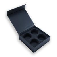 Logo personnalisé Boîtes cadeaux de luxe noires avec boîte d'emballage en carton EVA