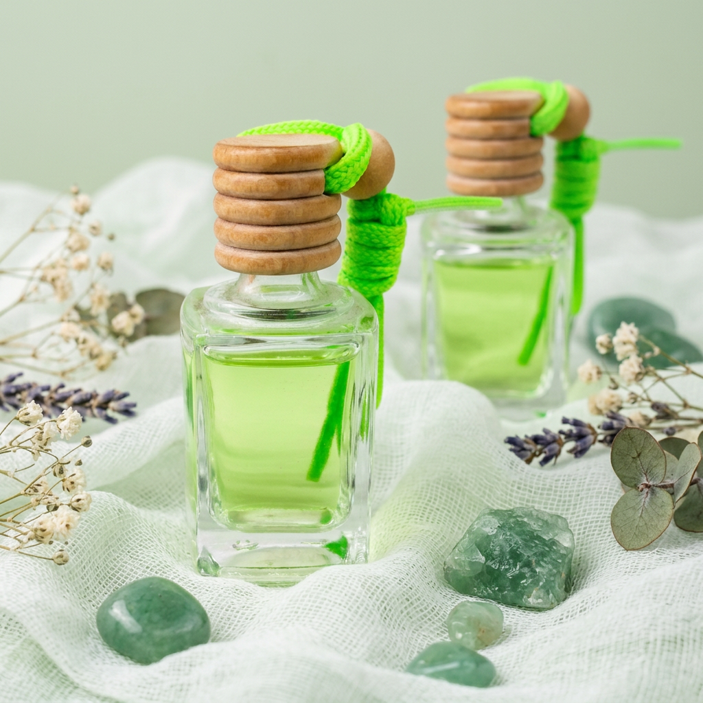 Anding Stock Mini 10ml Car Diffuser Bottle Refill Luxury Empty Glass Hanging Car Perfume Diffuser Bottle