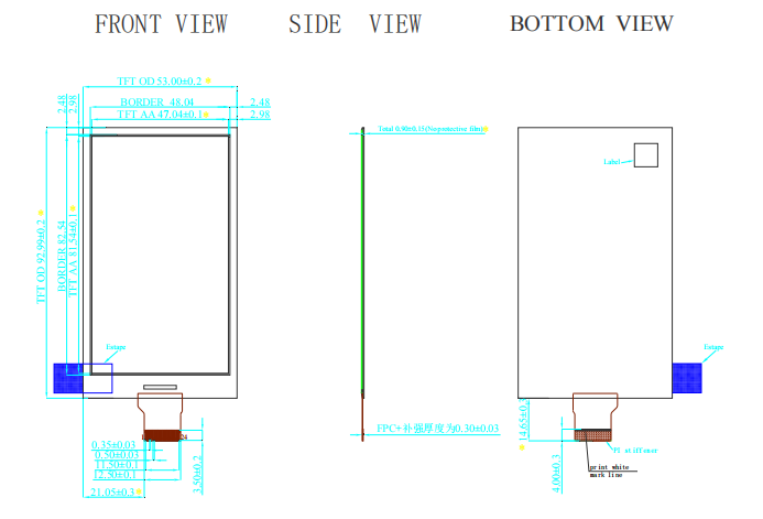 3.7 Inch E-paper Display 240×416 Resolution Black/White/Red 3-Color E-Ink Screen