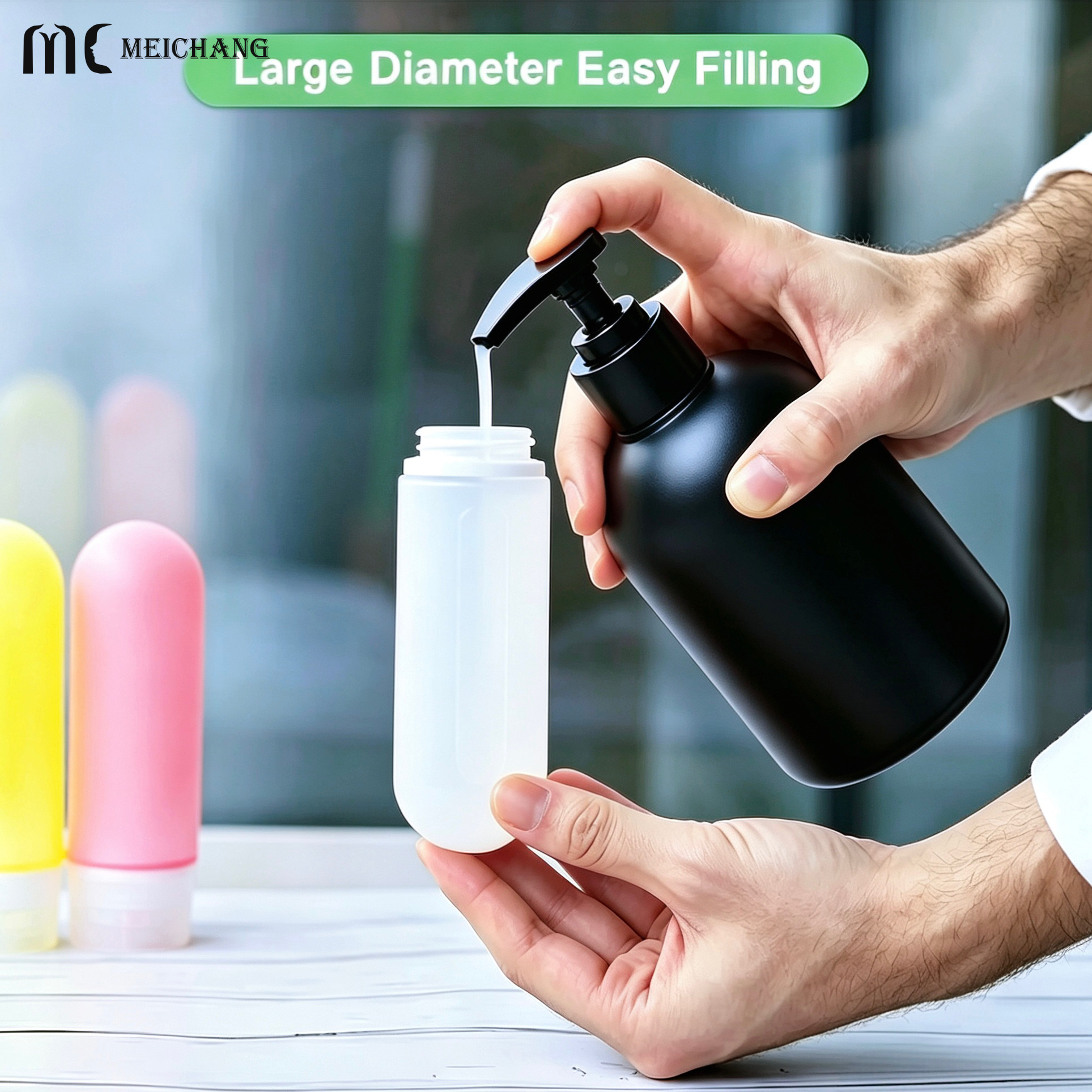 89ml Refillable Capsule Silicone Travel Bottle Set(MC-1419)
