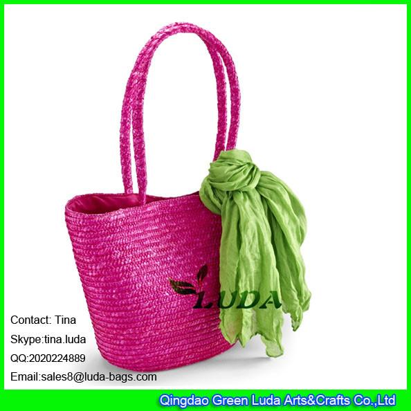 LDMC-092 new designer striped tote bag handmade natural handbags lady  wheat beach straw bags
