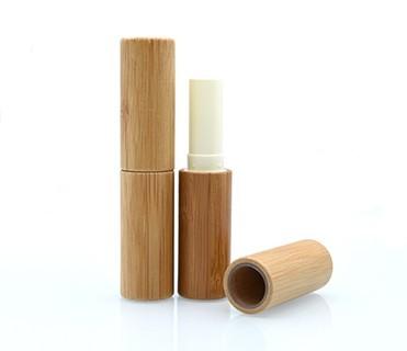 5g lipstick tube natural bamboo cosmetic packaging lip balm container make up