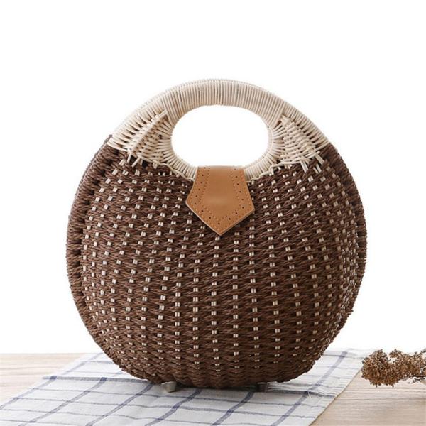 As senhoras feitos a mão do verão por atacado formam a mulheres das bolsas Straw Rattan Bag