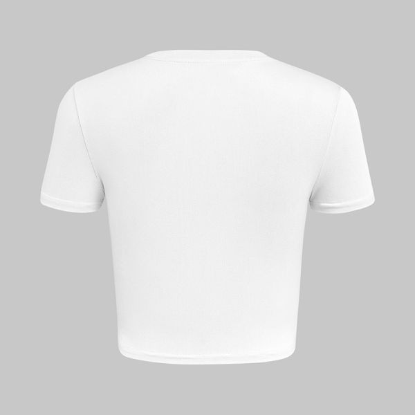 Floral Printing Women T Shirts Machine Washable 180cm Short Sleeve Black Shirt Womens