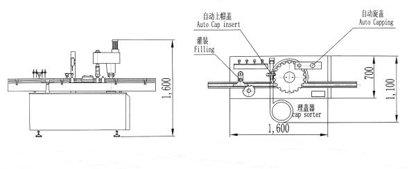 XHL-YG 1800-2400BPH Automatic Spray Liquid Filling and Capping Machine