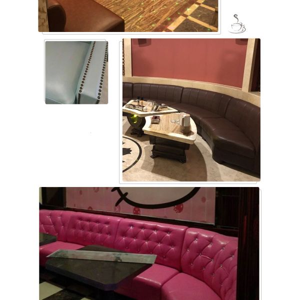 3 Piece Faux Leather U Shaped Sectional Couch With Chaise Blue Round Corner