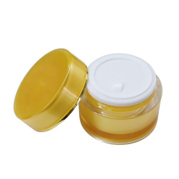 Luxurious Acrylic Plastic Cream Jars 50g Double Layer Round Cosmetic Containers