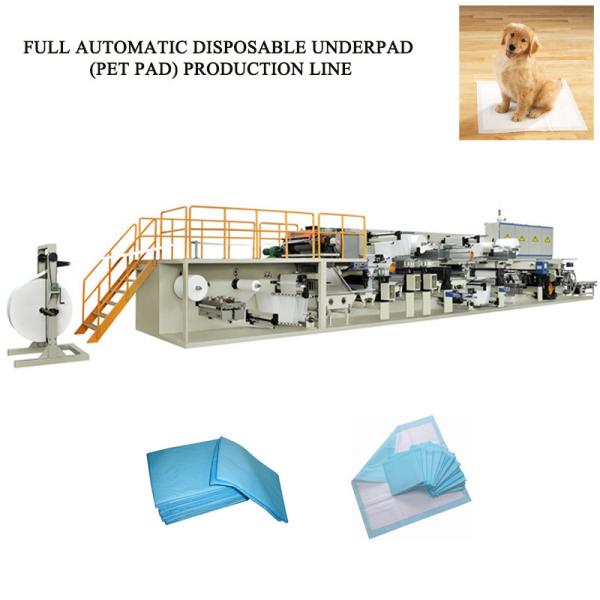180m/Min PLC Master Pet Mattress Underpad Making Machine 140KW