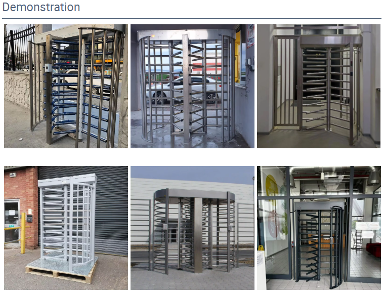 SS304 Full Height Turnstile with Double Lanes for 30-40 Persons/min Access Control