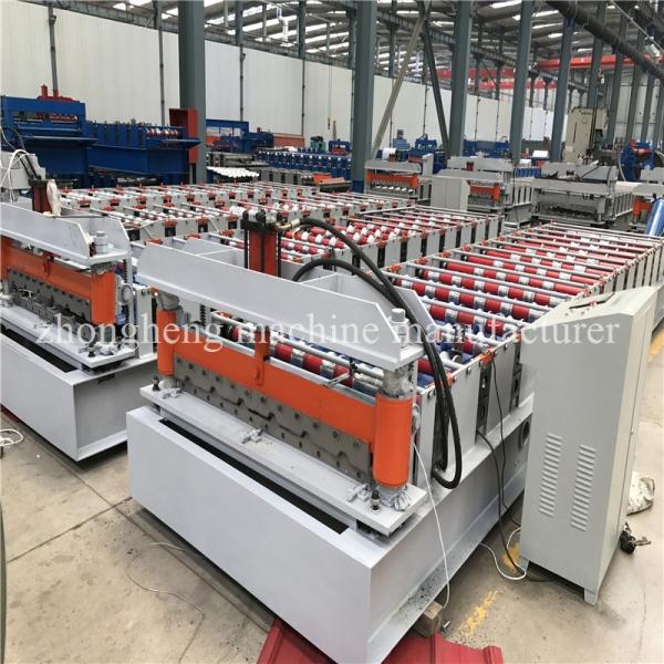 PPGI GI Metal Roofing Sheet Roll Forming Machine With No.45 Steel Rollers