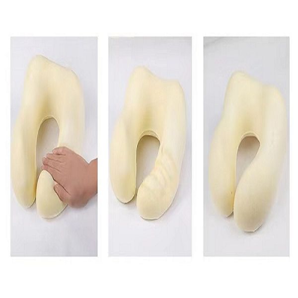 U-shaped Memory Foam Travel Pillow Slow Reboundable and Foldable for Neck Pain Relief
