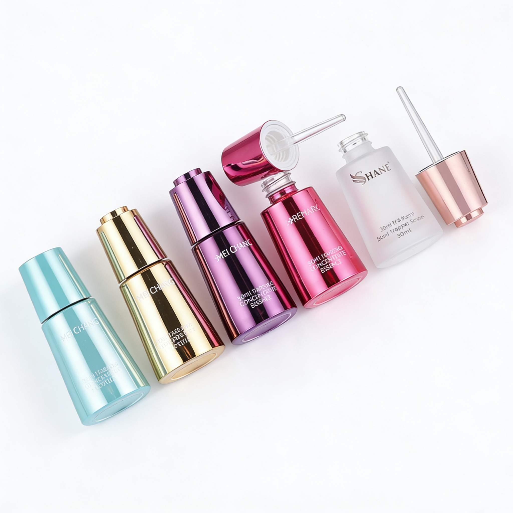 30ml Capacity Glass Dropper Bottle with Rotating Unlock Design and High-Seal Structure for Premium Skincare