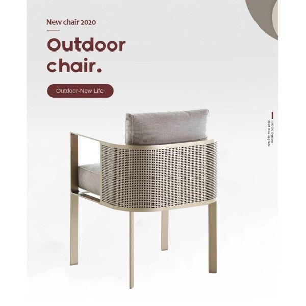 Exquisite appearance Customized Outdoor Garden Stainless Steel Table Chair Set For Dining