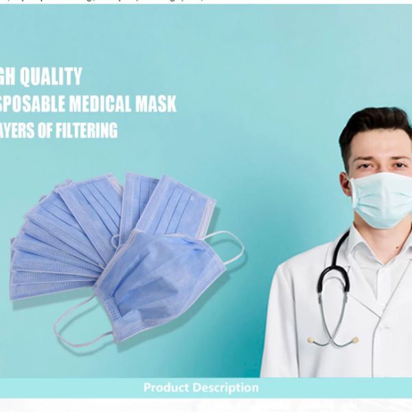 Earloop Meltblown BFE98 Disposable Medical Face Mask