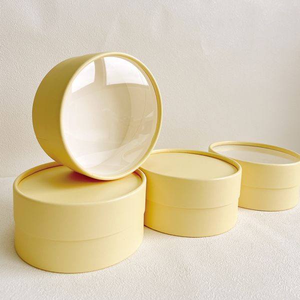 Ensemble de boîtes de gâteaux japonais de qualité supérieure Packaging ronde de qualité alimentaire pour les gâteaux basques d'Hokkaido