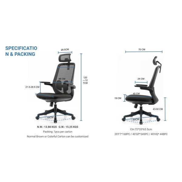 Стул офиса механизма бабочки стула стола 2.5MM подъема газа класса 3 эргономический