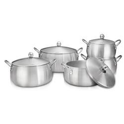 Recyclable Spin Bottom Cookware Pot Alu Material For Kitchen Cooking