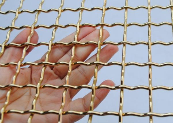 Anti Corrosion 304L Stainless Steel Crimped Wire Mesh 100 Micron 12.7mm Hole Heavy Duty