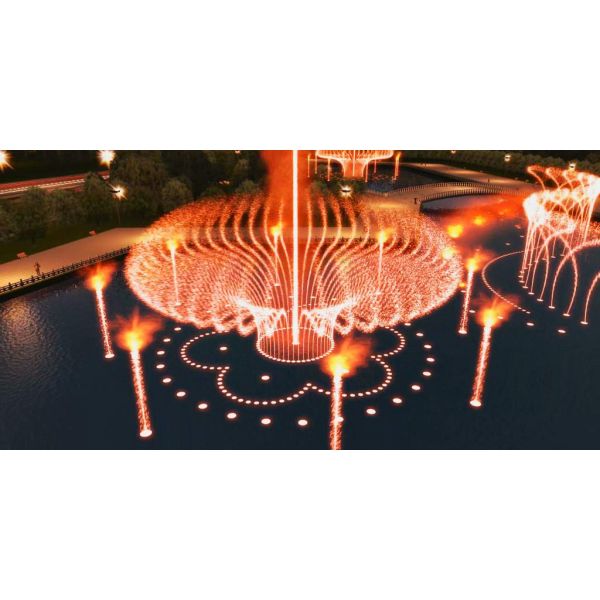 Ring bell shape music floating water fountain