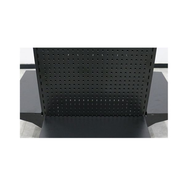 Supermarket Rack Custom Made Pegboard Shelf with 4 Rotating Sides and Movable Panels