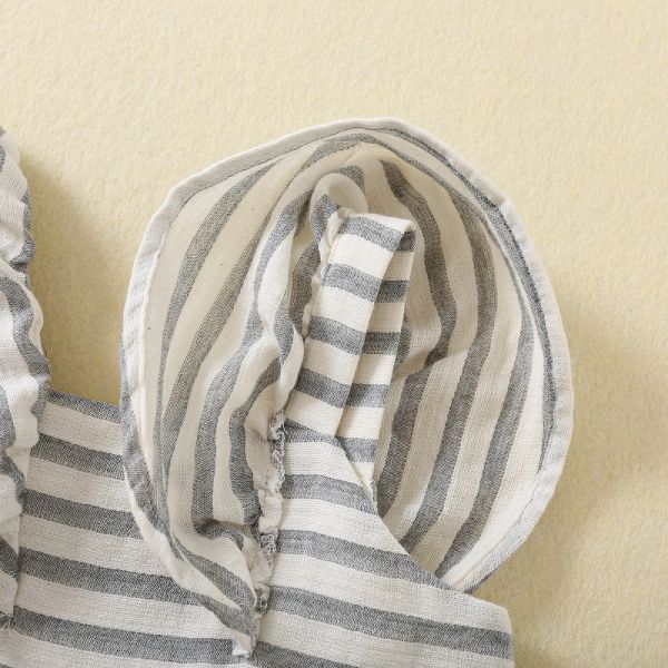 Summer newborn baby toddler girls clothing rompers pants sleeveless ruffle Stripe knitted kids Jumpsuit bodysuit
