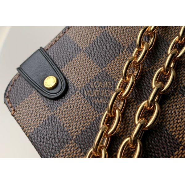 M40108 M40109 M401130 M40312 Damier Ebene Carvas And Soft Cowhide With Unique Design Chain Cross-Body Bag