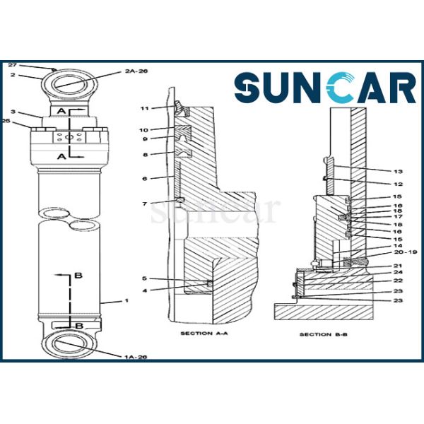 C.A.T 350-0971 Stick Excavator Service Kit 320D2 320D2 L Cylinder Seal Repair Kit