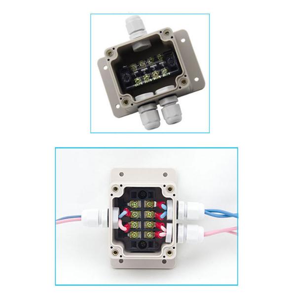 Electrical Enclosure Junction Box with Cable Glands Connectors 63*58*45mm  Wall Mount Waterproof