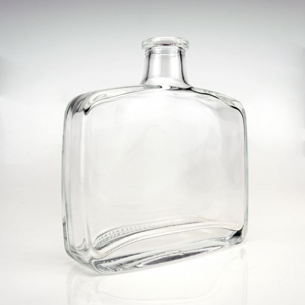 360ml Clear Empty Transparent Bottle for Wine Alcohol Spirits Unique Square Shape